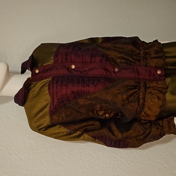 VTG COLIN 1980s Metallic Floral Swisher Windbreaker Jogger Suit - Picture 4 of 12